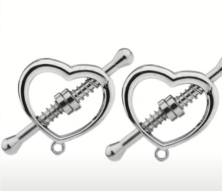 مشابك حلمات على شكل راس قلب