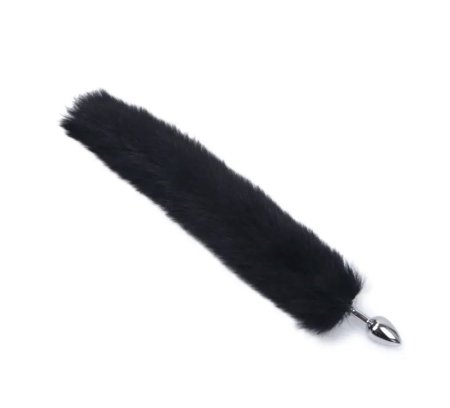 Royal Black Fox Tail Plug