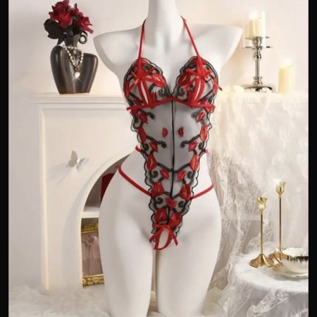 Red Rose Seduction Bodysuit