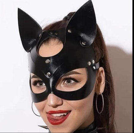 قناع جلد بستايل قطة – Leather Cat Mask