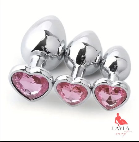 Layla’s 3-Piece Heart Plug Set