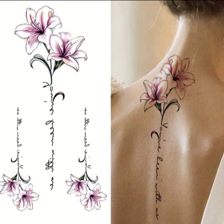 Temporary Tattoo Lily Flower