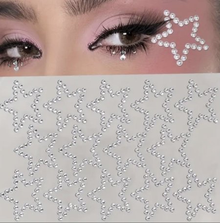 Crystal Star Face Stickers