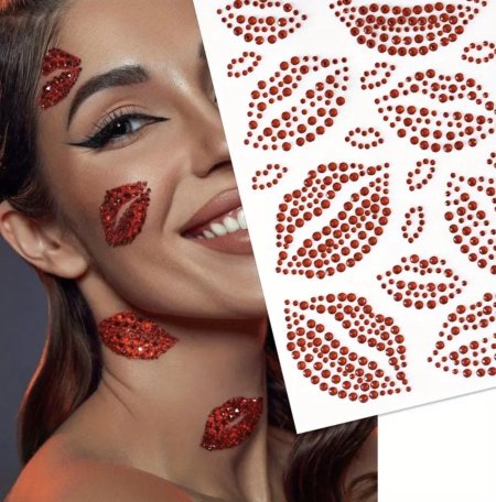 Crystal Kiss Face Stickers