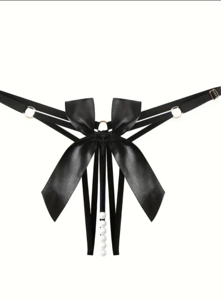 سترينغ ساتان لؤلؤي – Satin Bow Pearl String