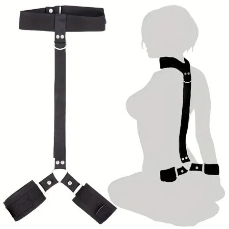 حزام تقييد اليدين مع تثبيت الرقبة – Neck to Wrist Bondage Belt
