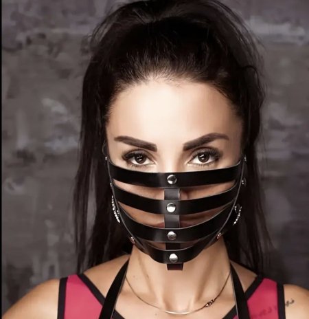 كمّامة جلدية شبكية – BDSM