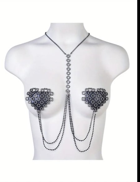 سلسال الجسم المزخرف مع لاصق قلبي فاخر